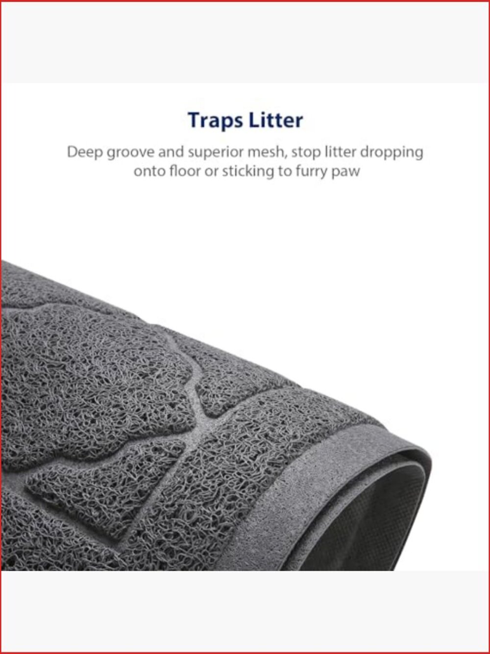 Cat Litter Box Mat, Premium PVC Pad, Durable Trapping Rug, Phthalate Free, XXL - Picture 4 of 7